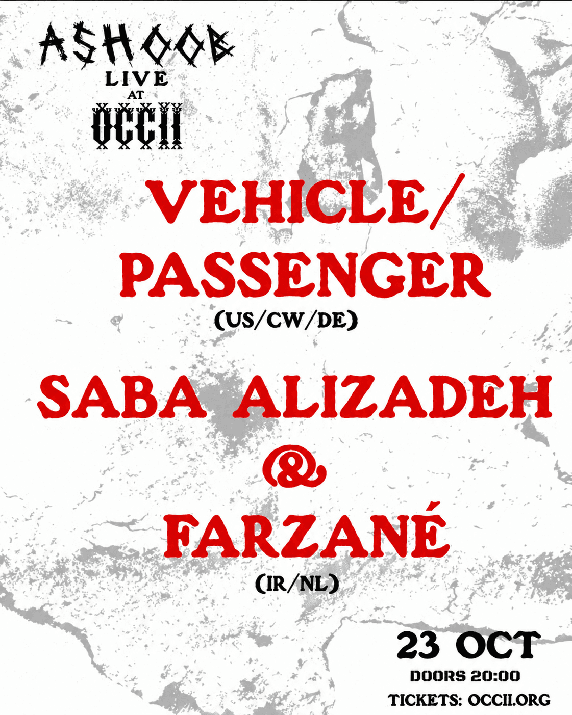 Saba Alizadeh &amp; Farzané (NL/IRN) + Vehicle/Passenger (US/CW/DE)